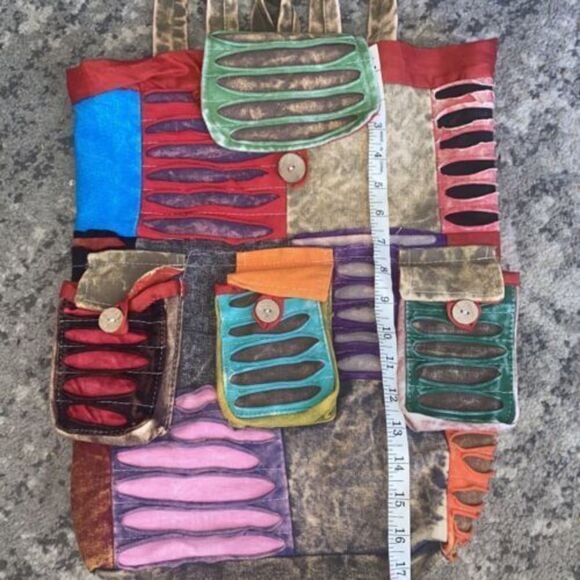 Jessica Taylor Boho Hippie Backpack Bag - Picture 7 of 8